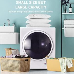 Asciugatrice Rtopsu 850W 2,5Kg, elegante e compatta, ideale per spazi ridotti, con tecnologia a pompa di calore e riscaldamento in ceramica PTC.