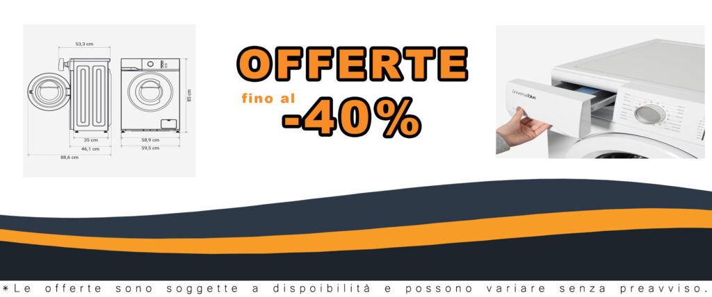 Lavatrice UNIVERSALBLUE 7 KG Carico Frontale con sistema di autopulente del tamburo e sicurezza bambini
