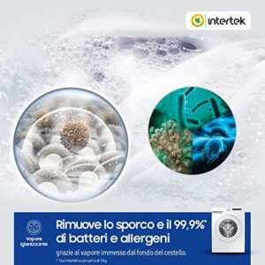 Samsung Lavatrice AI Control Ecodosatore WW70T534DTW/S3 con funzione Wi-Fi, Ecodosatore e tecnologia Vapore, carica frontale.