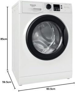 Lavatrice Hotpoint NF1045WK IT a carica frontale, 10 kg, ideale per famiglie numerose