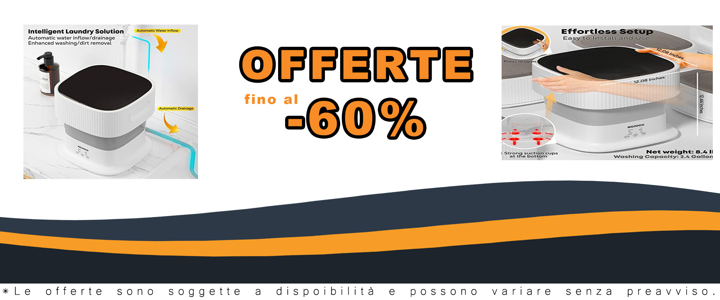 Mojoco Lavatrice pieghevole – Lavatrice portatile per bambina/bambina/calze/biancheria intima, mini lavatrice pieghevole per appartamento, camper, campeggio, viaggi, piccola lavatrice da banco