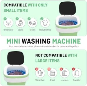 Lavatrice portatile, mini rondella da 12 l con design pieghevole, ha 3 modalità intelligenti per viaggi, appartamento, vestiti per bambini, calze da campeggio, camper (verde)