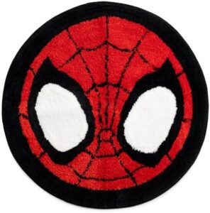 Jay Franco Marvel Spidey and His Amazing Friends - Tappeto da bagno per bambini, morbido, antiscivolo, lavabile in lavatrice, rosso, 26 x 26 cm