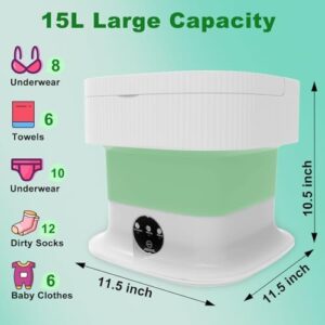 Piccola lavatrice, lavatrice portatile da 13 litri e asciugatrice centrifuga, mini lavatrice pieghevole, per viaggi, dormitorio, appartamento, camper, vestiti per bambini, biancheria intima, calzini,