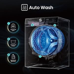 Hisense WF5S1045BW - Lavatrice a Carica Frontale 10,5 Kg, 1400 rpm, 15 Programmi, Autodose, Connectivity, Vapore, Display Touch, Porta doppio vetro, Programma Rapido, Partenza Ritardata, Child Lock