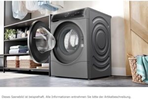 Bosch WNC254AS0, Serie 8, Asciugatrice intelligente per bucato, 10,5 kg di lavaggio e 6 kg di asciugatura, 1400 giri/min, dosaggio intelligente i-Dos, rimuove 16 tipi di macchie, IronAssist con