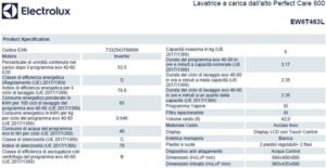 EW6T463L Electrolux Lavatrice carica dall'alto, 6kg, classe D