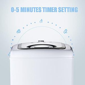 Lavatrice portatile 2 in 1 lavatrice e asciugatrice centrifuga, lavatrice automatica da campeggio, 7,5 kg, lavatrice da campeggio e viaggi, carica dall'alto, funzione di temporizzazione, risparmio