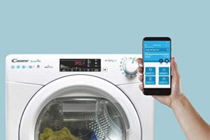 Candy CSW 485D/5-S Lavatrice 8 + 5 kg NFC Display Digitale Certificato Woolmark 15 programmi 1400 giri/min Classe AAA Bianco