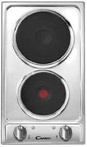 Candy CDE32/1X Incasso Piastra Elettrica, 2 Zone Cottura, Acciaio Inossidabile, 288x510x45 mm