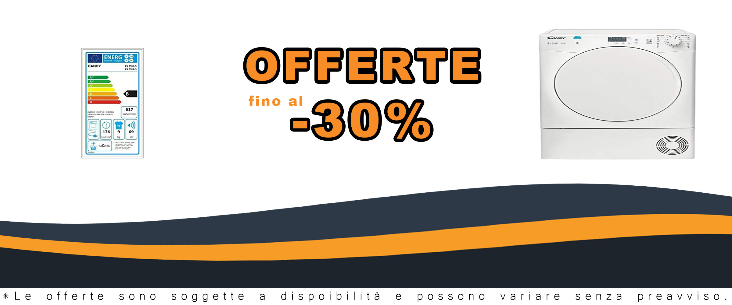 Candy CS C9LF-S Libera installazione Carica frontale 9kg B Bianco asciugatrice