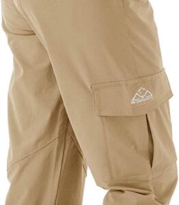 Rdruko Pantaloni cargo da trekking da donna, impermeabili, ad asciugatura rapida, UPF 50+, da viaggio, campeggio, lavoro, tasche con cerniera