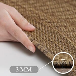 Carpettex Tappeto da Esterno Impermeabile 240 x 340 cm Marrone - Tappeto Resistente alle Intemperie e Lavabile in Lavatrice - Tappeto per Giardino, Terrazza, Balcone, Campeggio