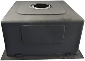 Omeere Lavello da incasso, 45 x 44 cm, in acciaio inox 304, spessore 0,8 mm, rettangolare, 1 lavabo