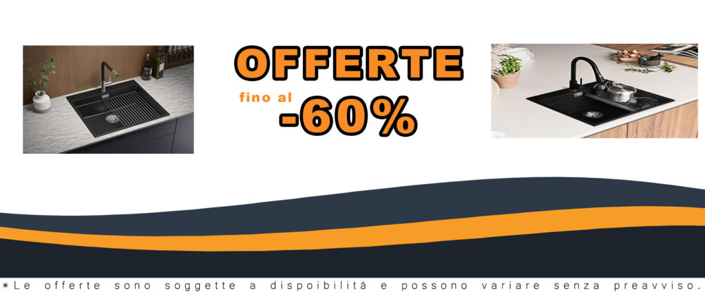 Lavello da Cucina Nero 58x53cm, Lavandino da Cucina a 1 vasca + Sifone Classico + Scolapasta avvolgibile, Lavabo da Cucina Incasso al mobile 60cm - Oslo Max di Primagran