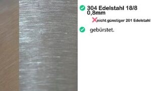 Omeere, 1x lavello da cucina, in acciaio inox 304, spessore del materiale 0,8 mm, lavello, lavello, lavello da incasso, rettangolare, 2 vasche 116 x 50 (ripiano per lavello a destra)