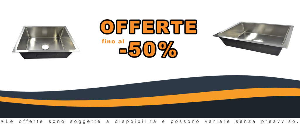 Omeere 54 x 44 - Lavello da incasso, in acciaio inox 304, spessore 0,8 mm, rettangolare, 1 bacino