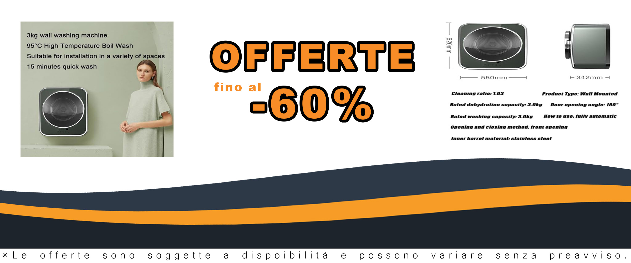 GEJLELDS Lavatrici Portatili per Vestiti Mini Lavatrice a Parete Lavatrice Portatile Completamente Automatica a Tamburo Anteriore capacità di Lavaggio 3 kg per Lavatrice da Viaggio in dormitorio,A
