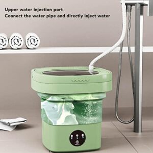 Lavatrice portatile, mini lavatrice pieghevole da 6,5 l, con tubo dell'acqua, lavaggio profondo e rondella a secco centrifugata per dormitorio, campeggio, camper e lavanderia da viaggio (spina