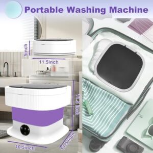 Piccola lavatrice portatile, mini lavatrice da 13 l, grande capacità con 3 modalità di pulizia profonda per biancheria intima, vestiti per bambini, lavatrice pieghevole per appartamenti, viaggi