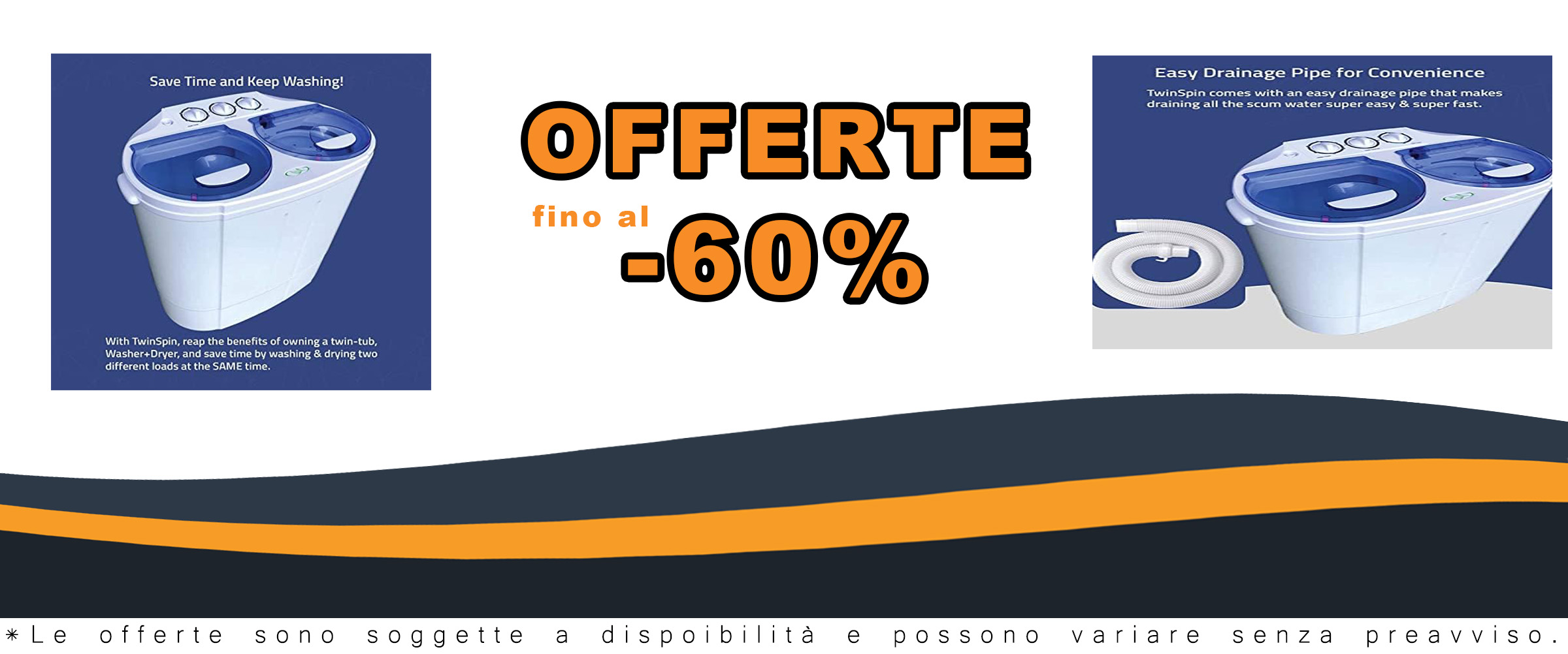 Garatic Mini lavatrice portatile compatta a doppia vasca con ciclo di lavaggio e centrifuga, scarico a gravità integrato, capacità 5,9 kg per campeggio, appartamenti, dormitori, sale universitarie,