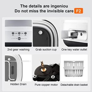 CEIEVER - Mini lavatrice pieghevole da 220 V, 9 l, con centrifuga per biancheria, mini lavatrice con cestello di scarico, per biancheria intima, calzini, vestiti per bambini