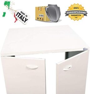 Escelsior Mobile Coprilavatrice e Copriasciugatrice, in Alluminio, Impermeabile e per Alta Resistenza, da Esterno, Premium, Design Moderno ed Elegante per Lavanderia e Bagno (L68xP68xH88)