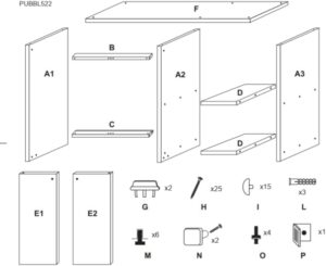 Negrari Mobile Coprilavatrice in resina PVC, Resistente all'umidità, Kit di fissaggio a muro incluso, Mobile porta oggetti, Interno e Esterno, L95 x P60 x H94 cm, Bianco
