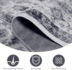 Zentavio Tappeto bohémien, lavabile in lavatrice, 1,2 x 1,8 m, per soggiorno, camera da letto, interni ed esterni, antiscivolo, per bagno, dormitorio, lavanderia, sala da pranzo, motivo floreale,