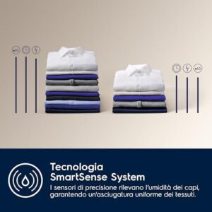 Electrolux PerfectCare 800 Asciugatrice 9Kg, EW8HB292, Classe A++, Pompa di Calore, Tecnologia DelicateCare, Ciclo Hygiene, 850x596x638 mm, Bianco