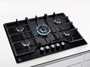 Electrolux EGG7536K Piano Cottura Gas on Glass, GOG line 75 cm, Nero