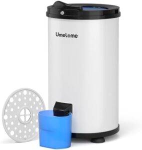 Umelome Asciugabiancheria da 6 kg, centrifuga a risparmio energetico e energetico, 2800 giri/min, asciugatura a gravità, bianco