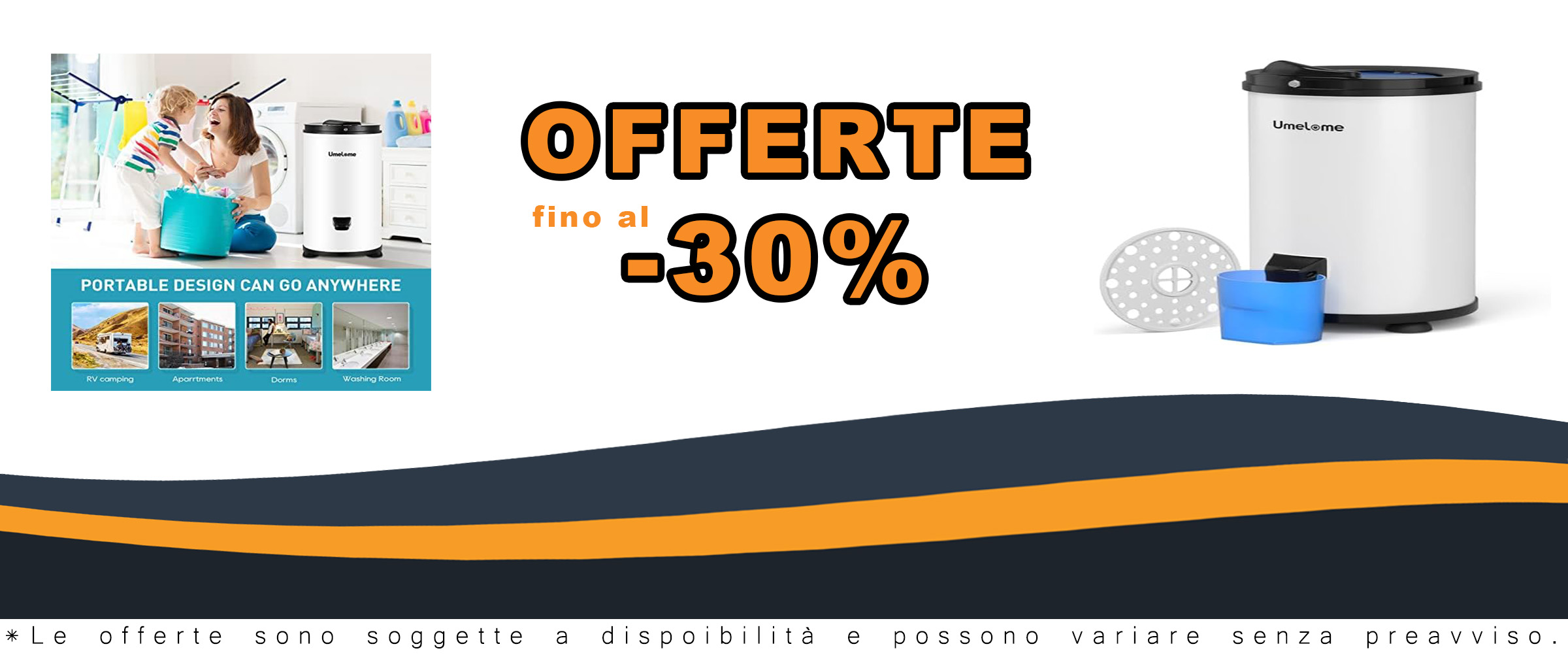 Umelome Asciugabiancheria da 6 kg, centrifuga a risparmio energetico e energetico, 2800 giri/min, asciugatura a gravità, bianco