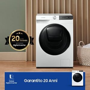 Samsung Lavatrice Ai Control UltraWash WW80T754DBT/S3, Libera Installazione, 8 kg, 1400 RPM, Classe A, WiFi, Vapore, Carica Frontale, 60l x 85h x 60p cm