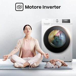Hisense WDQA1014EVJM Lavasciuga Da 10 Più 6 Kg, 1400 Rpm, 15 Programmi Automatici, Vapore, Motore Inverter, Classe Efficienza Energetica D, Display Led, Programma Rapido, Grigio
