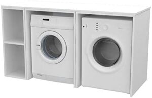 VE.CA. S.r.l. - Mobile Lavanderia Riga - In Legno - Mobile Lavanderia Coprilavatrice/Coprisciugatrice - 175 cm - Disponibile su Misura - Arredo Bagno - Colore: Quercia Sherwood - Made in Italy