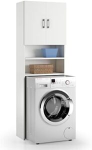 Yellow shop - Mobile colonna universale coprilavatrice asciugatrice L65xP32xH195 cm Laundrycompos Bianco