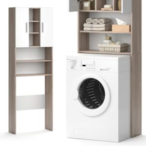 Vicco Mobile lavatrice Luis, Sonoma/Bianco, 190 x 64 cm