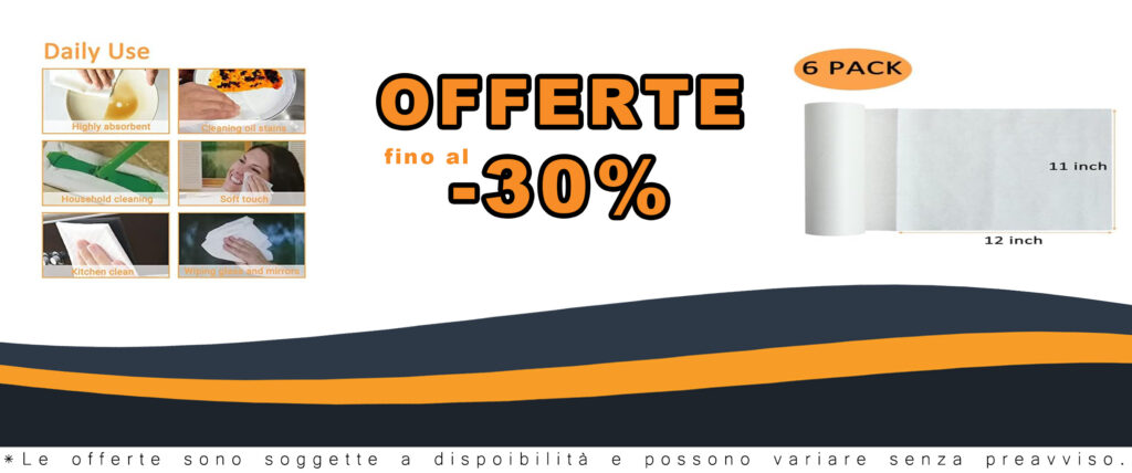 Belinlen Set di 6 asciugamani di carta in bambù, 120 fogli, resistenti, lavabili in lavatrice, riutilizzabili, per cucina e uso quotidiano (28 x 30,5 cm)
