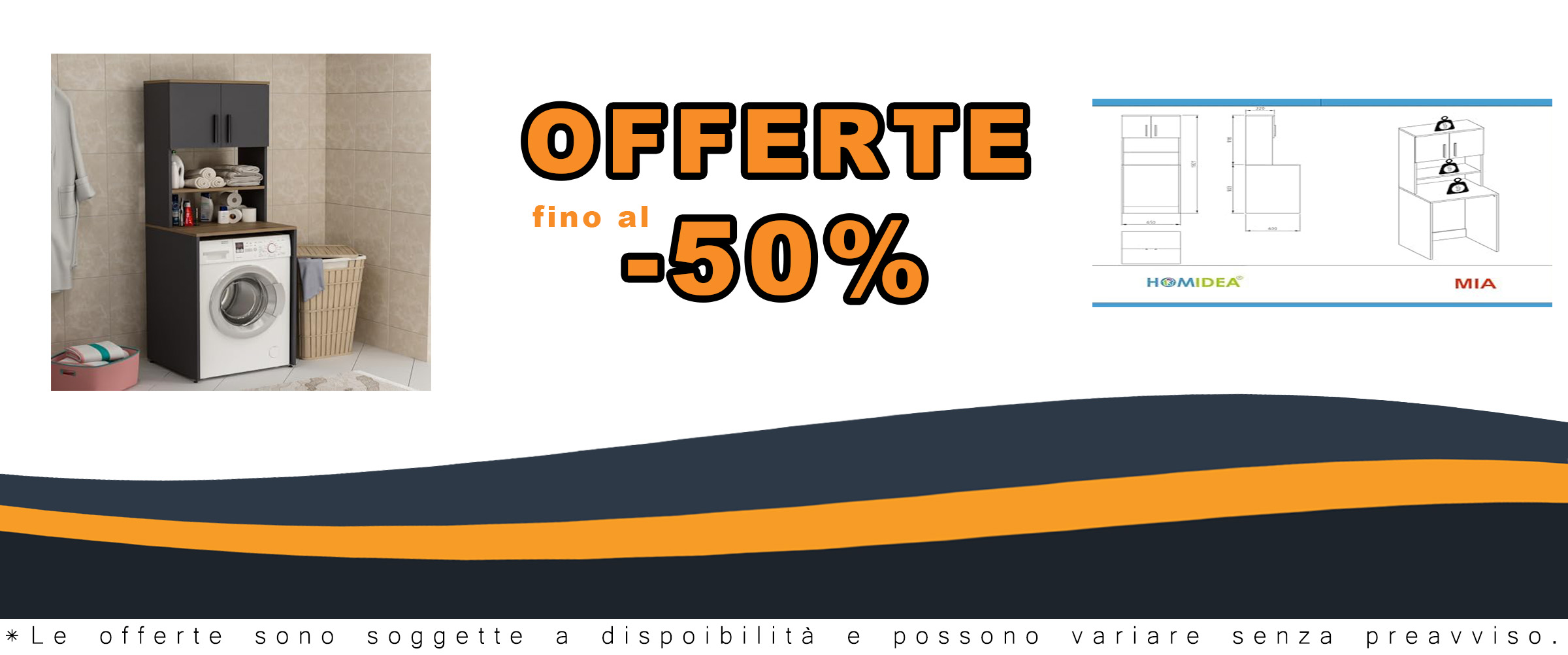 HOMIDEA MIA Mobile armadio per lavatrice - Mobile alto per il bagno con scaffali 182 x 65 x 60 cm (Antracite/Rovere)