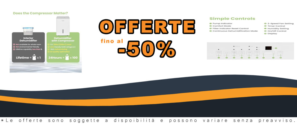 COMFEE' Deumidificatore 50L/giorno, Deumidificatore casa muffa adatto fino a 116㎡, Tanica da 6L, Ruote Piroettanti, Modalità Asciugatuta, Ridotta Rumorosità, MDDPE-50DEN7