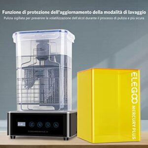 ELEGOO Mercury Plus V2.0 Wash and Cure Macchina di Lavaggio e Cura 2 in 1 per Modelli Mars/Saturn Photon Mono LCD/DLP/SLA Stampati 3D, Doppia Modalità di Pulizia Polimerizzazione UV in Resina