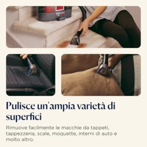 BISSELL SpotClean ProHeat, Lavatappeti, Pulitore Macchie con Tecnologia HeatWave, Lava Tappezzeria per Tappeti, Auto, Pulisci Divani, Moquette, Materassi e Altro, Potente Motore da 330W, 36988