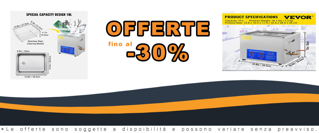 VEVOR Pulitore ad Ultrasuoni 10L, Pulitore Digitale a Ultrasuoni in Acciaio Inox Portatile e Professionale per Occhiali, Gioielli, Monete Digitale Pulizia di Gioielli per Uso Domestico Commerciale