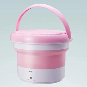 Samnuerly Lavatrice Portatile Pieghevole Rosa per Viaggi e Campeggio