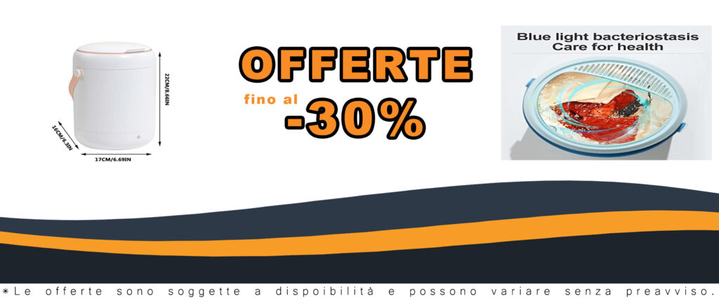 Lavatrice Portatile Veloce 2.8L con luce blu e centrifuga