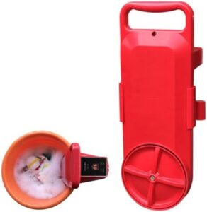 Lavatrice portatile compatta per campeggio e viaggi, ideale per pulire vestiti e calzini.
