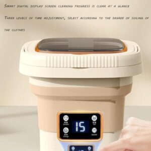 ROCKYMO Mini Lavatrice Pieghevole, Lavatrice Portatile per Piccole Case