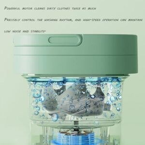 ROCKYMO Mini Lavatrice Portatile con Vasca Pieghevole Integrata per Dormitori e Case Compatte