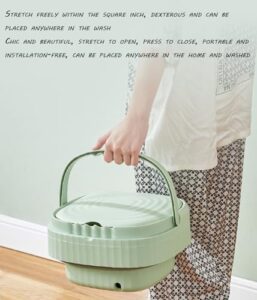 ROCKYMO Mini Lavatrice Pieghevole per Uso Domestico, Lavatrice semiautomatica per Vestiti (Orange)